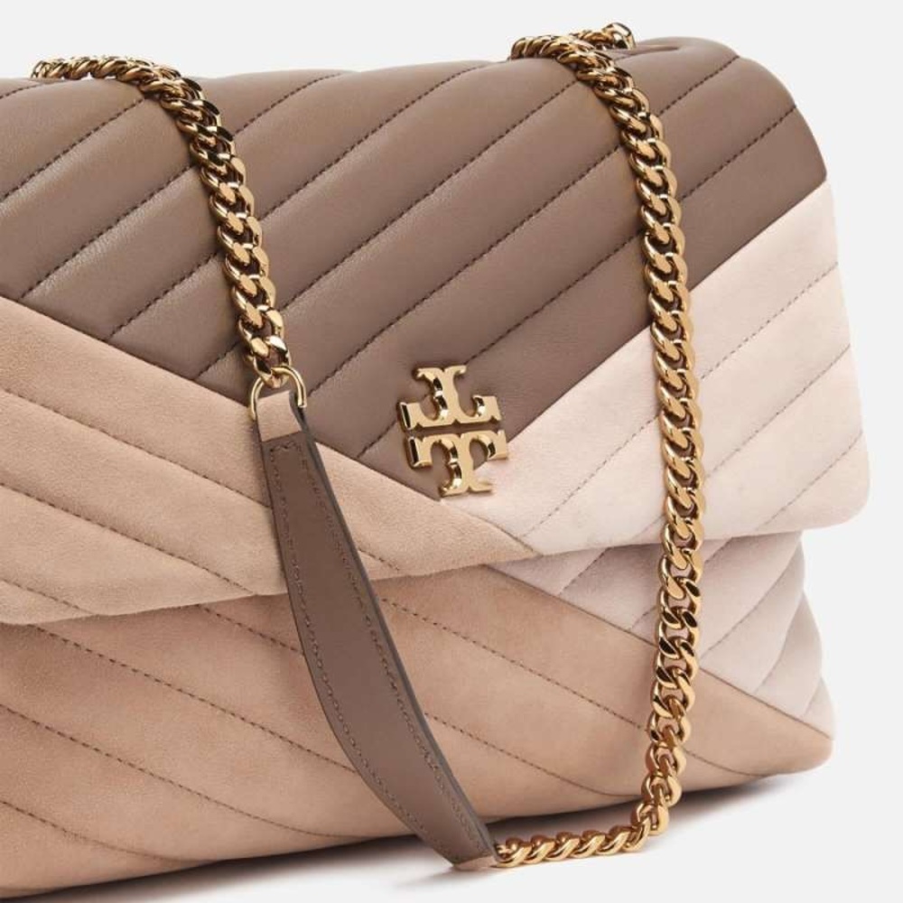 Tory Burch Quilted Tan and Cream Bag